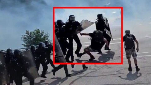 BRUTALNOST FRANCUSKE POLICIJE: Zaleteli se na demonstrante koji su blokirali autoput - novi snimci (VIDEO)