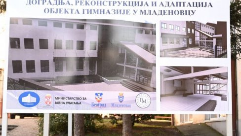 ŠAPIĆ OBIŠAO RADOVE: Rekonstrukcija Gimnazije „Mladenovac” izuzetno važna za ovu opštinu i okolinu (FOTO)