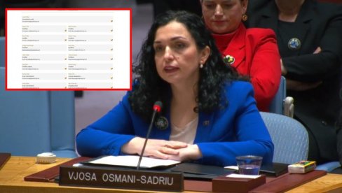 DOKAZ CRNO NA BELO: Pogledajte kako je Vjosa Osmani bezočno lagala na sednici SB UN o Kosovu (FOTO)
