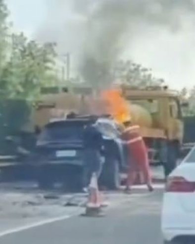 (UZNEMIRUJUĆE) UŽASNA TRAGEDIJA: Stravična eksplozija na auto-putu, izgoreli otac i sin (2)