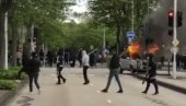 Zapaljeni prevrnuti automobili, odjekuju detonacije, ima povređenih: Žestoki sukobi Čečena i Magrebljana u Dižonu, počela i hapšenja (FOTO+VIDEO)