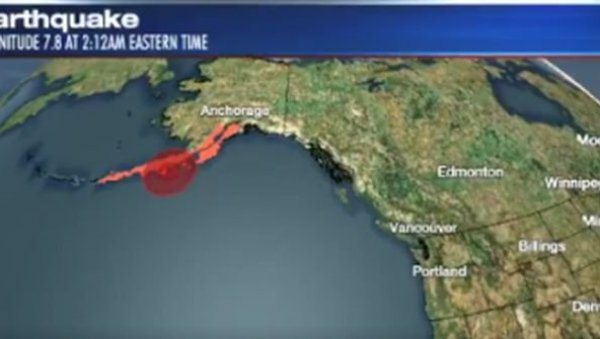 ИЗДАТО УПОЗОРЕЊЕ НА ЦУНАМИ: Снажан земљотрес од 7,8 степени погодио Аљаску (ВИДЕО)