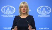 ZAHAROVA: Rusija još nije diplomatskim putem dobila predlog za pregovore sa Zapadom u Turskoj