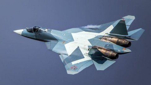 УБИСТВЕНА ЛЕПОТА СУ-57: Вишенаменски руски ловац Су-57 задивио твитераше