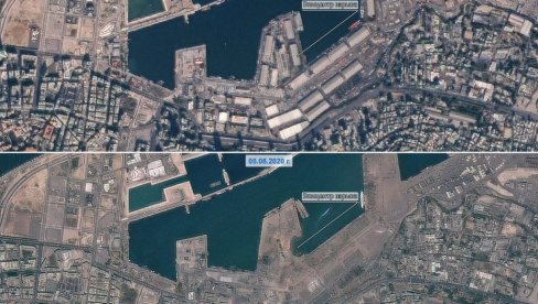 PRE I POSLE EKSPLOZIJE: Evo kolika je stvarna razorna moć detonacije, „Roskosmos“ objavio satelitske fotografije Bejruta