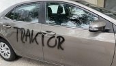 ПАЛИ ТРАКТОР И УБИЈ СРБИНА: Антисрпски графити на аутомобилу београдских таблица у Сплиту