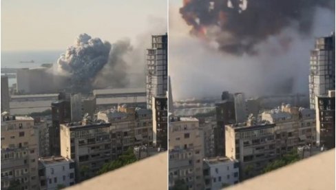 ZGRADE IZBRISANE U SEKUNDI: Novi zastrašujući snimak eksplozije u Bejrutu (VIDEO)