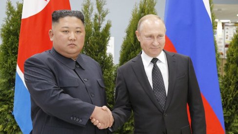 ПУТИН ЧЕСТИТАО КИМ ЏОНГ УНУ: Северна Кореја чврсто уз Русију