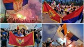 PODGORICA GORI! Hiljade ljudi na ulicama pesmom i trobojkama slave pad Mila Đukanovića! (FOTO/VIDEO)