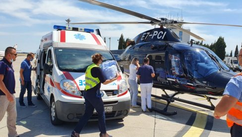 HEROJI SRPSKOG NEBA: Bebu koja ima samo devet dana helikopterom prebacili u UKC u Banja Luku