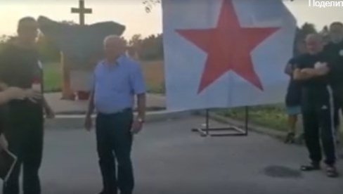 VIDEĆETE KAKO PETOKRAKA DOBRO GORI: Haos u Hrvatskoj zbog crvene zvezde - Zastava u plamenu, gomila srče i teških reči (VIDEO)