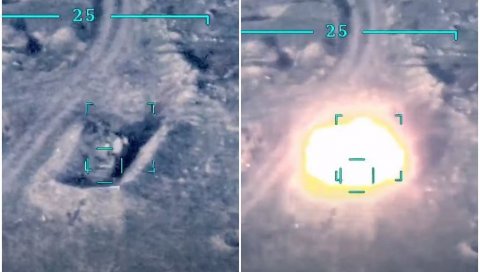 АЗЕРБЕЈЏАНЦИ ДРОНОВИМА НАПАДАЈУ ПВО СИСТЕМЕ: Објављен снимак удара, израелском технологијом уништили осе (ВИДЕО)