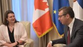 SRDAČAN SASTANAK PREDSEDNIKA I ČABE: Vučić primio u oproštajnu posetu ambasadorku Kanade