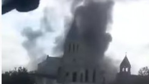 VELIKA TUGA: Pogledajte šta je pronađeno u pogođenoj crkvi u Nagorno-Karabahu! (FOTO/VIDEO)