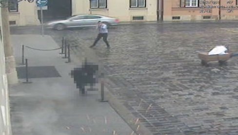 OBJAVLJEN UZNEMIRUJUĆI SNIMAK NAPADA U ZAGREBU: Policajac pokušao da pobegne, Bezuk mu sručio rafal u leđa (VIDEO)