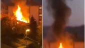 STRAVIČAN POŽAR U TRSTENIKU: Gori potkrovlje zgrade, četiri ekipe su na terenu (VIDEO)