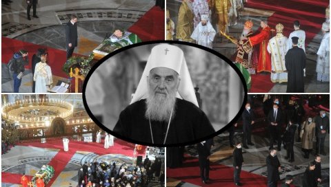 САХРАЊЕН ПАТРИЈАРХ ИРИНЕЈ: Србија се опростила од свог духовног вође (ФОТО/ВИДЕО)