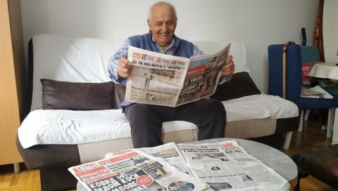 НОВОСТИМА ЗАРАЗИО ПОРОДИЦУ: Новосађанин Петар Ћирић (88), шест деценија верни читалац нашег листа