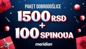 ВАШЕ ЈЕ САМО ДА СЕ РЕГИСТРУЈЕТЕ НА МЕРИДИАН: Преузми фантастичан бонус добродошлице