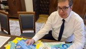 HVALA DECI: Predsednik se pohvalio na Instagramu crtežima najmlađih, koji će krasiti zidove kovid bolnica u Kruševcu i Batajnici (FOTO)