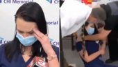„ŽAO MI JE...” Medicinska sestra se onesvestila 17 minuta posle primanja Fajzerove vakcine (VIDEO)