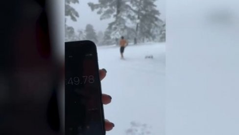 OSTALA JE BEZ TEKSTA: Novakova supruga videla Zimonjića dok go trči po snegu i ovako prokomentarisala...