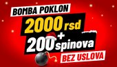 ZA SREĆNE PRAZNIKE - Jedan klik i osvajaš 2.000 DINARA + 200 spinova