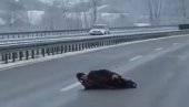 ŠOK NA MILOŠU VELIKOM: Muškarac leži nasred puta dok automobili jure oko njega (VIDEO)