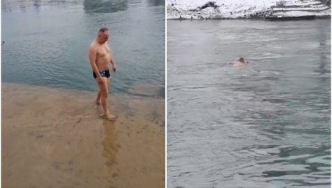 ВЕЋ 42 ГОДИНЕ СКАЧЕ У ЛЕДЕНУ УНУ: Меха из Босанске Крупе снег ни ове године није спречио да испуни традицију (ВИДЕО)