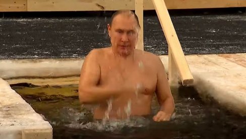 OVOG PUTA NEMA SLIKA ILI SNIMAKA Peskov tvrdi - Putin se okupao u ledenoj vodi za Bogojavljenje, sledio je svoju tradiciju
