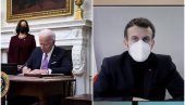 БАЈДЕН И МАКРОН ИМАЈУ ИСТЕ СТАВОВЕ: Председници Француске и САД разговарали први пут