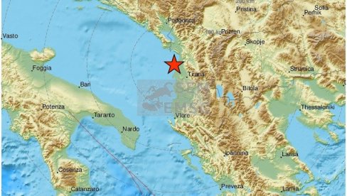 TRESLA SE ALBANIJA: Zemljotres kod Tirane, osetio se i u Makedoniji