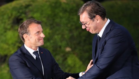 VUCIC CONGRATULATES MACRON: France can count on Serbia as a sincere friend and partner (PHOTO)