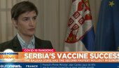 ВЕЛИКИ СРПСКИ УСПЕХ СА ВАКЦИНАЦИЈОМ: Ана Брнабић говорила за Еуроњуз, имунизација у нашој земљи одушевила странце