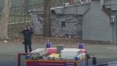 UKLONJEN TRANSPARENT NAVIJAČKE GRUPE VELJE NEVOLJE: Jake policijske snage na stadionu Partizana