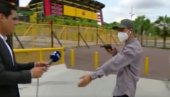 UŽASNE SCENE ISPRED STADIONA: Pištoljem na novinare koji su radili prenos uživo (UZNEMIRUJUĆI VIDEO)