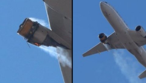 НОВА БРУКА БОИНГА! Летелици Јунајтед ерлајнса 777-200 по полетању над Денвером отпао део мотора и пао на град