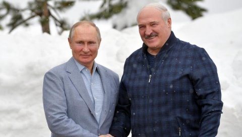 ВОЈСКА И ЗАЈЕДНИЧКА ОДБРАНА ГЛАВНЕ ТЕМЕ: Нови разговори Путина и Лукашенка, други пут за два дана