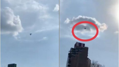 BORBENI AVIONI NADLEĆU JEREVAN: SU-30 snimljen u niskom letu iznad grada - na ulicama haos (VIDEO)