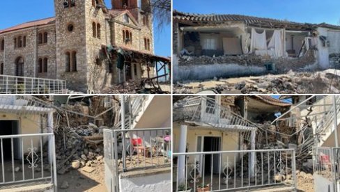 ПОТРЕСНИ ПРИЗОРИ ИЗ ГРЧКЕ: Уништени домови, црква само што се не сруши (ФОТО/ВИДЕО)