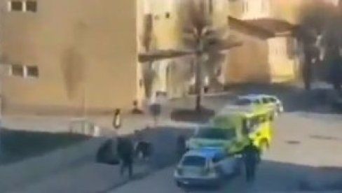 PRVI SNIMAK POSLE NAPADA U ŠVEDSKOJ: Policija ranila napadača u nogu (VIDEO)