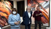 ISTINA O NAŠEM VREMENU: U novom galerijskom prostoru u kombank dvorani otvorena izložba slika Miloša Šobajića