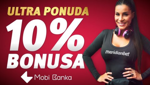 ВИКЕНД БОНУСА У МЕРИДИАНУ – 10% ВИШЕ ЗА УПЛАТЕ ПУТЕМ МОБИ БАНКЕ