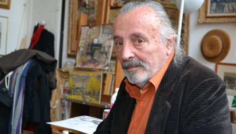 ЧЕТКИЦОМ ЈЕ  ЗАУСТАВЉАО ВРЕМЕ:  У Паризу преминуо српски сликар Марко Ступар (85)