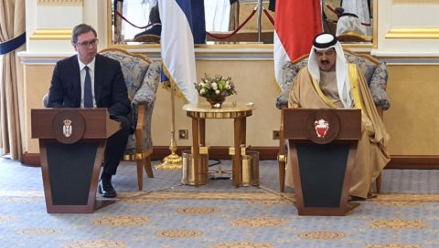 ОВА ПОСЕТА ЈЕ ИСТОРИЈСКИ КОРАК: Краљ Бахреина није крио задовољство због Вучићевог доласка