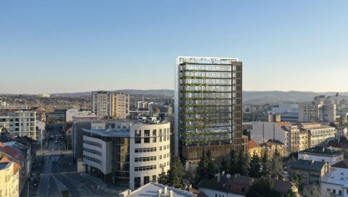 ZELENA ZAVESA NA STAKLENOM ZIDU: Novi vlasnik zgrade bivšeg novosadskog Radničkog univerziteta predstavio idejno rešenje