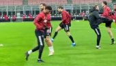 NADA TOPČAGIĆ NA SAN SIRU: Jutro je odjekivalo pred meč Milana i Mančester junajteda (VIDEO)