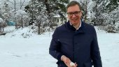 SRBIJA JE BESKRAJNO LEPA: Vučić na putu za Knjaževac i Zaječar - Objavio fotografiju snežne idile