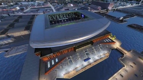 ЕВЕРТОН НА ВОДИ: Пола милијарде фунти за најмодернији стадион на свету, нови дом ливерпулских карамела (ВИДЕО)