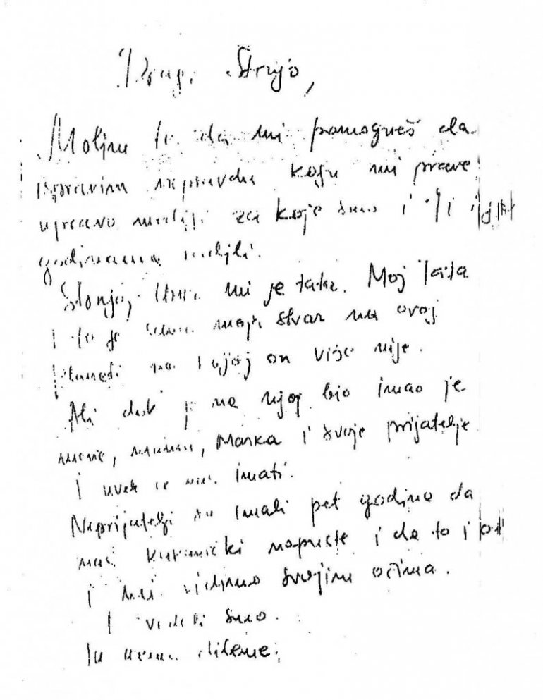 Pismo Slobodan Milošević